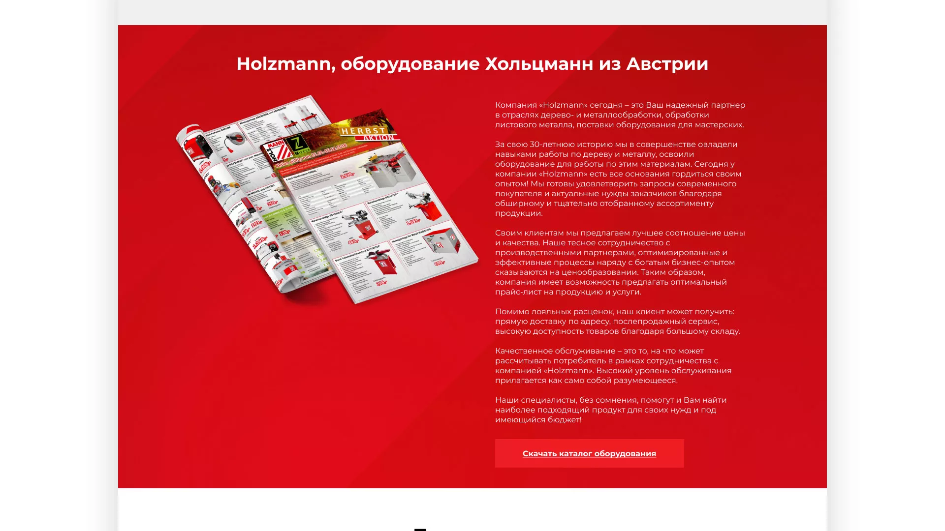 Создание сайта компании «HOLZMANN Maschinen GmbH» в Дмитрове