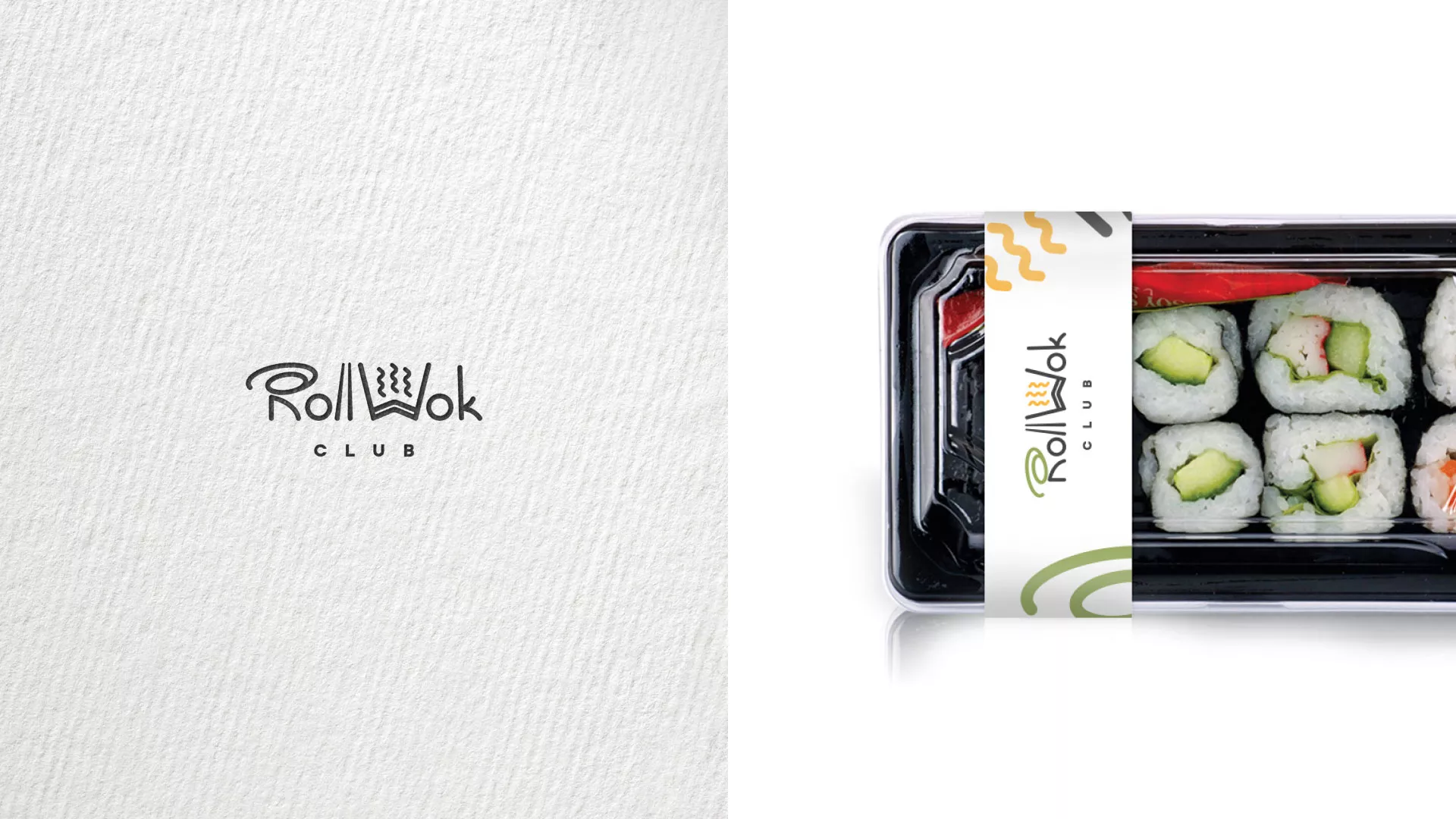 Разработка наклеек для суши-бара «Roll Wok Club» в Дмитрове